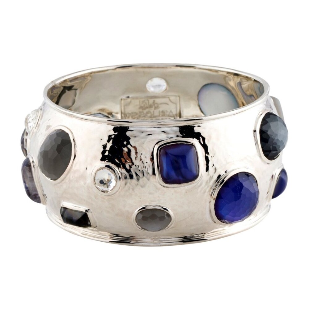 IPPOLITA MOTHER OF PEARL & MULTISTONE STERLING SILVER MOSAIC BANGLE BRACELET